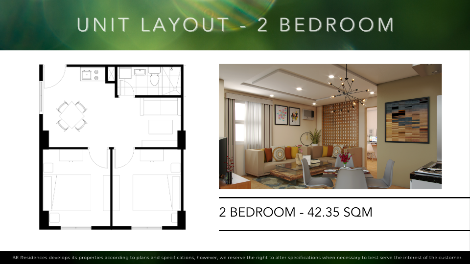 Balai in Cordova 2 bedroom unit floor plan