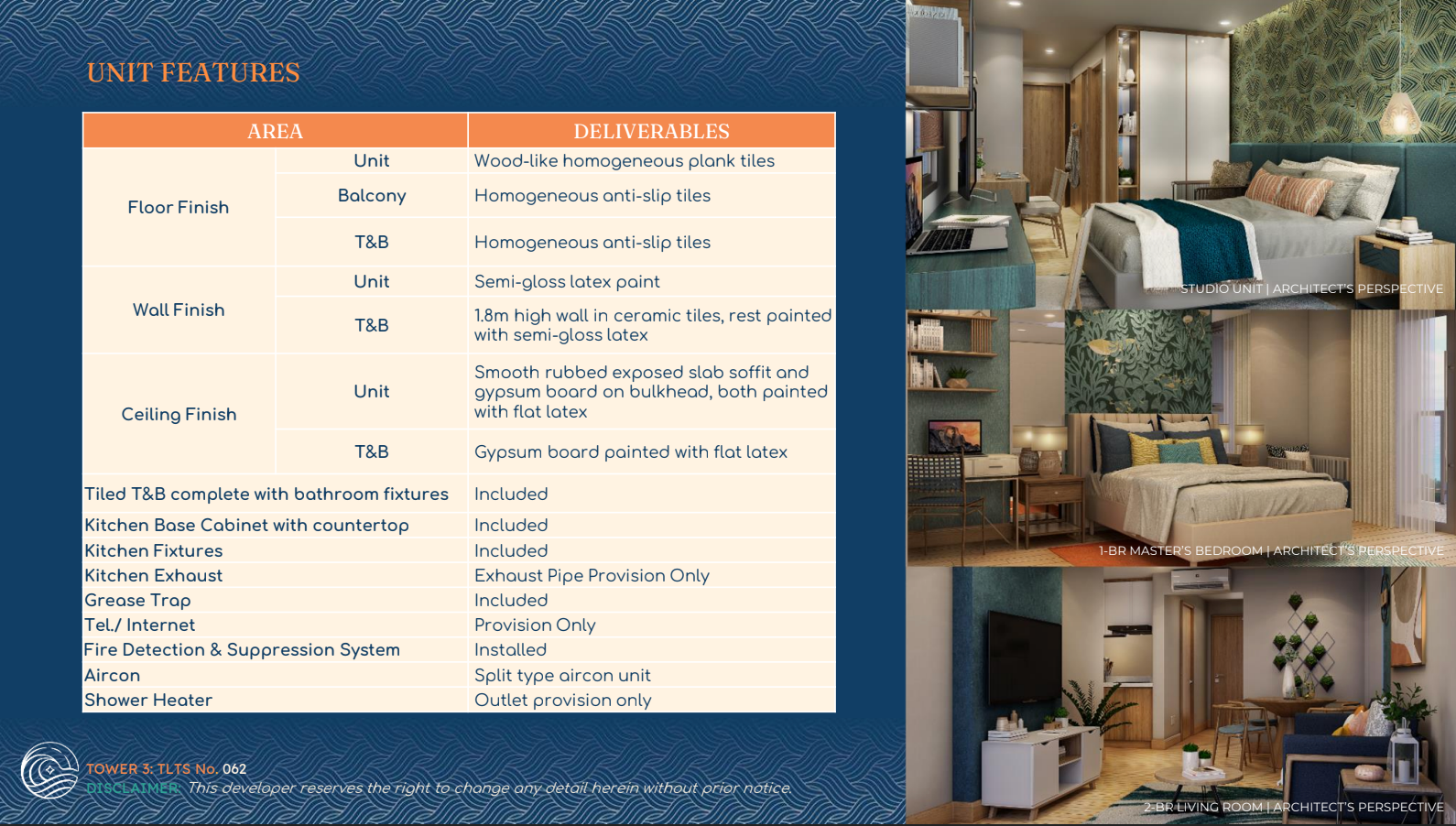 Costa Mira Beachtown unit features