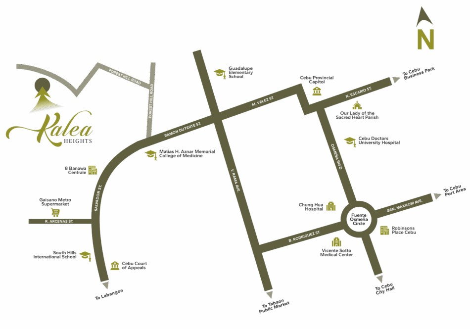 Kalea Heights location map — Guadalupe, Cebu City