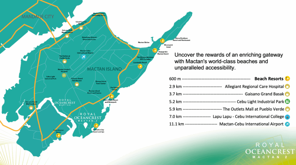 Royal Oceancrest Mactan 2 location map — Marigondon, Lapu-Lapu City